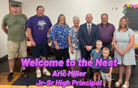 Welcome Aric Miller
Jr-Sr High Principal