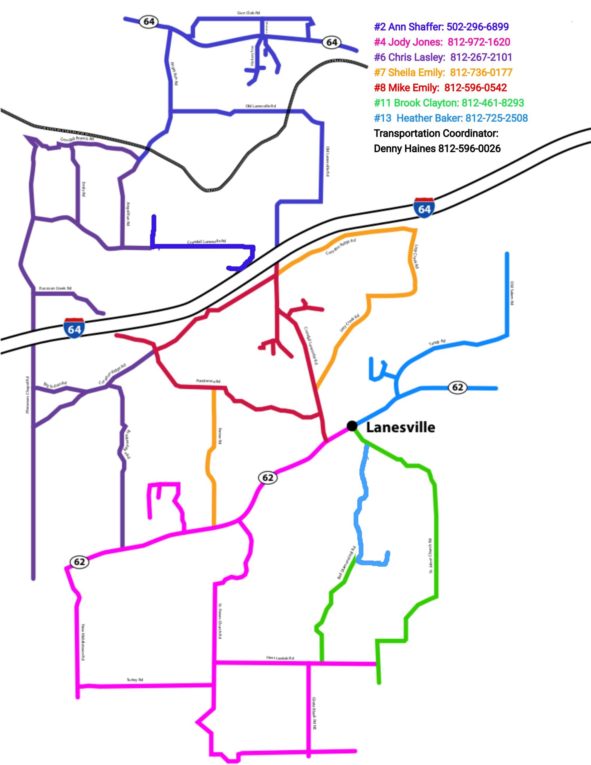 Bus Route Map 08-27-2024